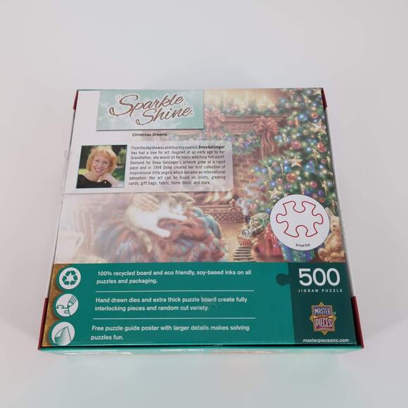 Master Pieces 500 Piece "Christmas Dreams" Glitter Jigsaw Puzzle & Poster - GUC - Picture 10 of 12